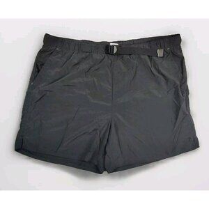 The North Face Mens Lined Belted Elastic Outdoor Swim Shorts Trunks XL Black
